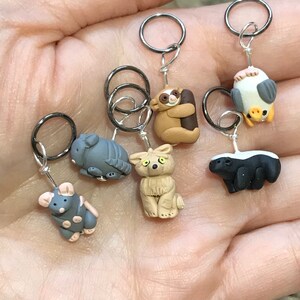 Nocturnal Animal Stitch Markers (set of 6)