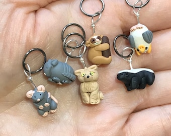 Nocturnal Animal Stitch Markers (set of 6)