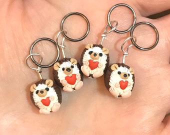 We Love You Hedgehog Stitch Markers (prickle of four)