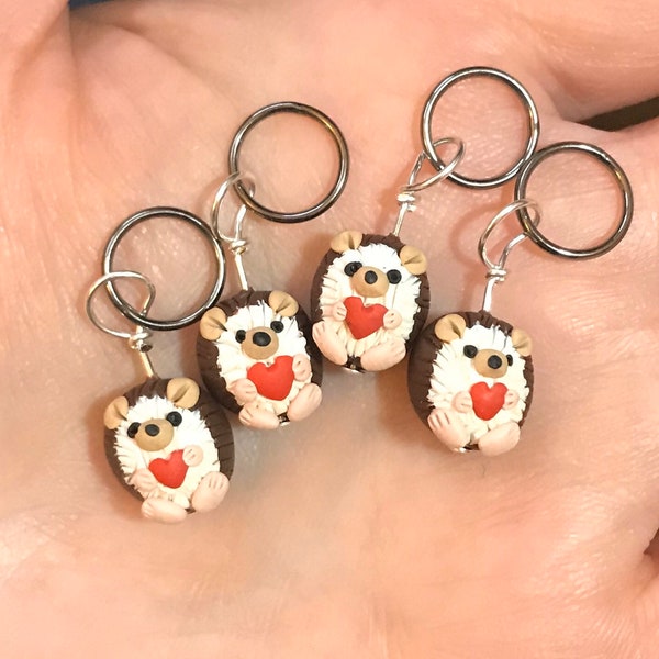 We Love You Hedgehog Stitch Markers (prickle of four)