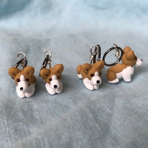 Pembroke Corgi Stitch Markers set of 4 image 4