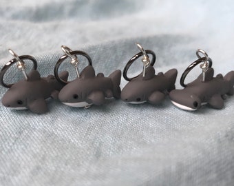 Shark Stitch Markers Shiver of 4, Great White, Hammerhead