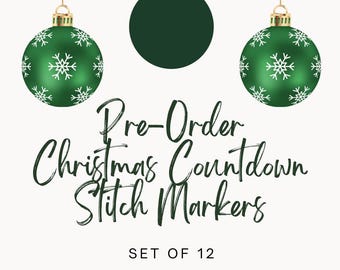Pre-order 2026 Christmas-Themed Miniature Stitch Markers (12 individually wrapped surprise stitch markers)
