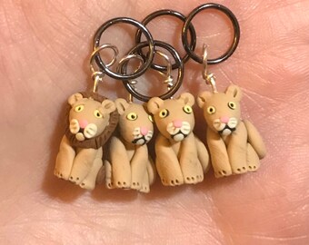 Lion stitch markers - Pride of four
