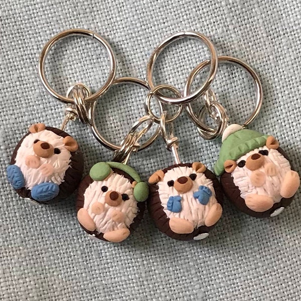 Winter Hedgehog Stitch Markers (Prickle of 4)