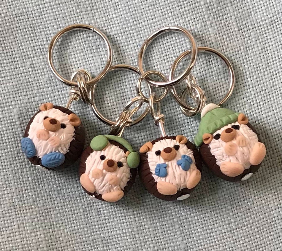Winter Hedgehog Stitch Markers (Prickle of 4)