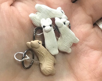 Alpaca Stitch Markers (herd of 4)