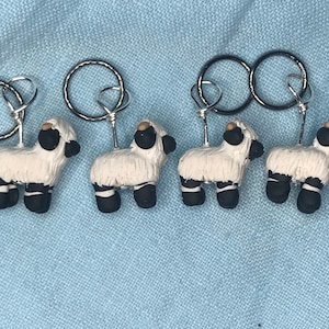 Valais Blacknose Sheep Stitch Markers (flock of 4)