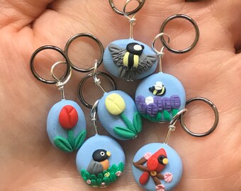 Spring is in theAir Stitch Markers (set of 6)