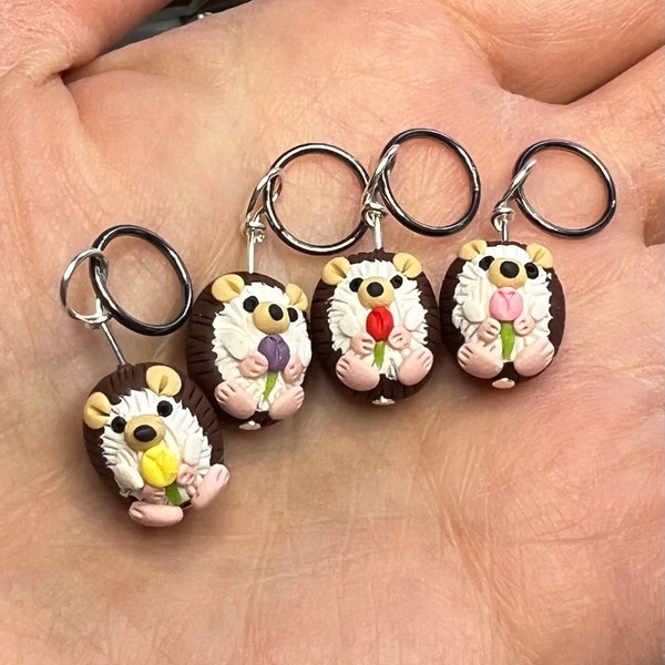 Spring Tulip Hedgehog Stitch Markers (Prickle of 4)