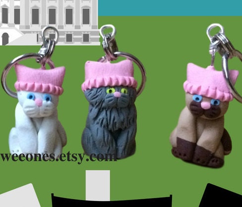 Pussyhat, Feminism, Women's March, Protest, Girl Power, Miniature…