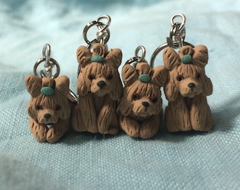 Yorkshire Terrier Stitch Markers (set of 4)