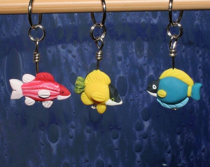 Tropical Fish Stitch Markers set of 4 Etsy
