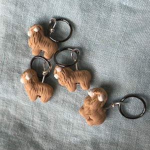 Lincoln Longwool Sheep Stitch Markers (flock of 4)