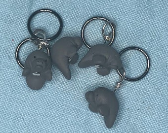 Manatee Stitch Markers - Herd of 4