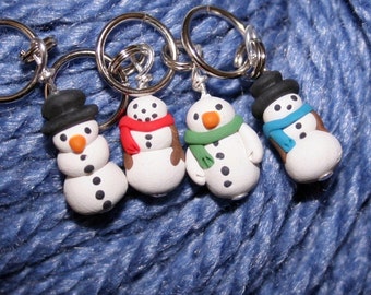 Snowman Stitch Markers (set of 4)