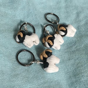 Jacob Sheep Stitch Markers (flock of 4)