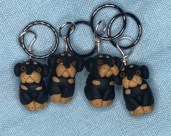 Rottweiler Stitch Markers (set di 4)