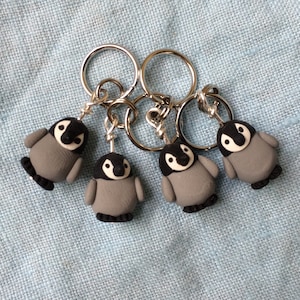 Cucciolo di pinguino imperatore pulcino, scolpito a mano in argilla polimerica, confezione da 4