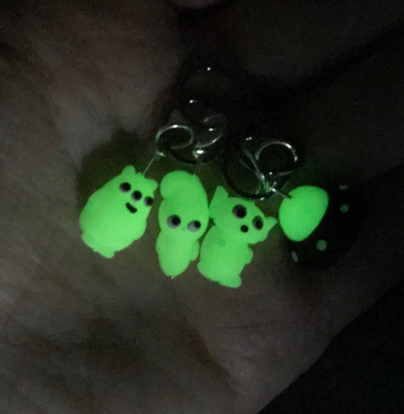 Glow-in-the-Dark Alien Stitch Markers Set of 4 | Etsy