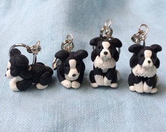 Border Collie Stitch Markers (set of 4)