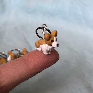 Pembroke Corgi Stitch Markers set of 4 image 1