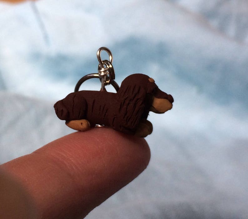 Longhaired Dachshund Stitch Markers set of 4 image 2