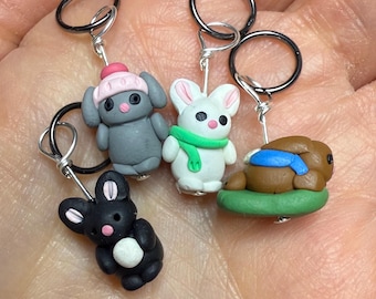 Snow Bunny Stitch Markers (Blizzard of 4)