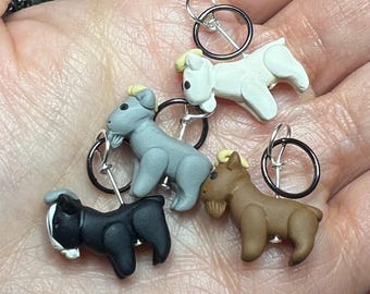 Goat Stitch Markers (herd of 4)
