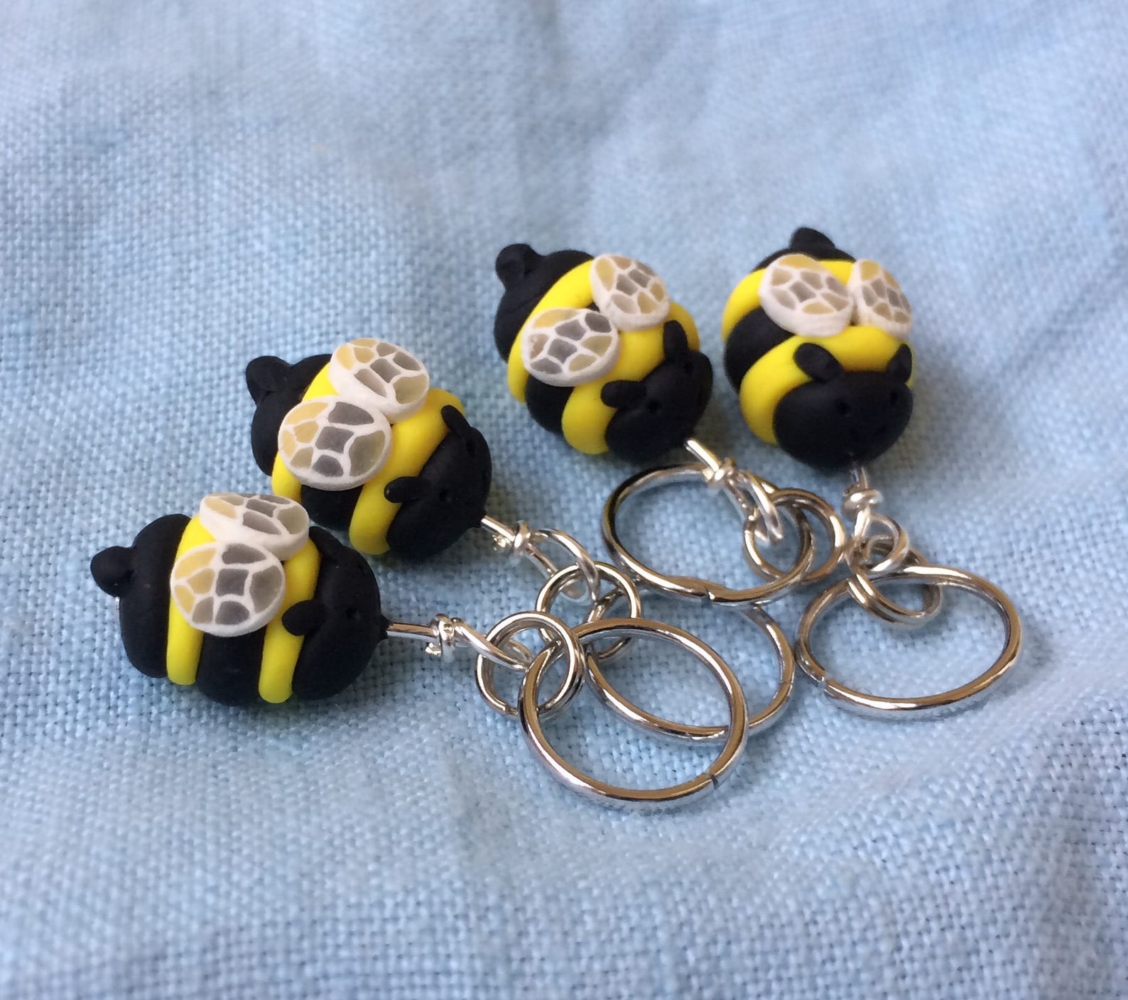 Tiny Bee Stitch Markers hive of 4 Etsy