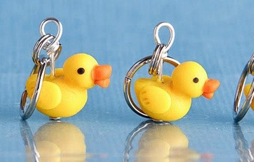 Rubber Ducky Stitch Markers Set of 4 Miniature Sculpted Bird Etsy