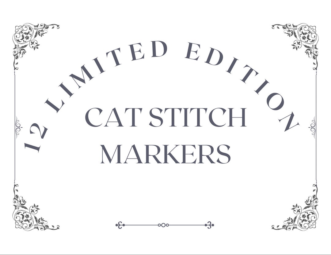 12 Limited Edition 2024 Monthly Cat Stitch Markers Etsy