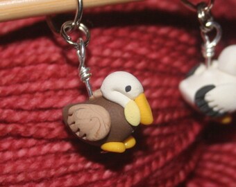 Pelican Stitch Markers (flock of 4)