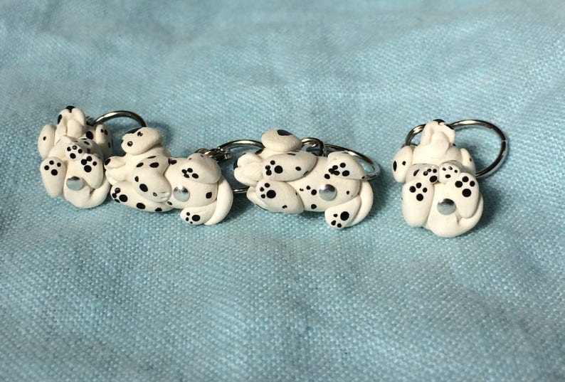 Miniature Dog Knitting Helper Dog Stitch Markers dalmatian Etsy