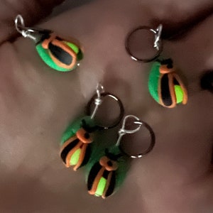 Glow-in-the-Dark Firefly Stitch Markers (Swarm of  4)