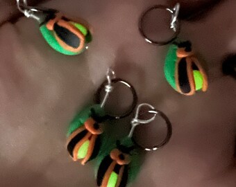 Glow-in-the-Dark Firefly Stitch Markers (Swarm of  4)