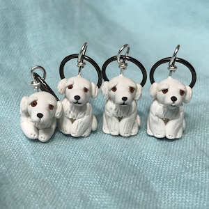 Great Pyrenees Dog Stitch Markers Set of  4