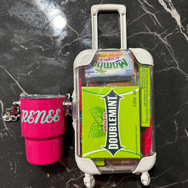 Personalized Cup and Mini Suitcase