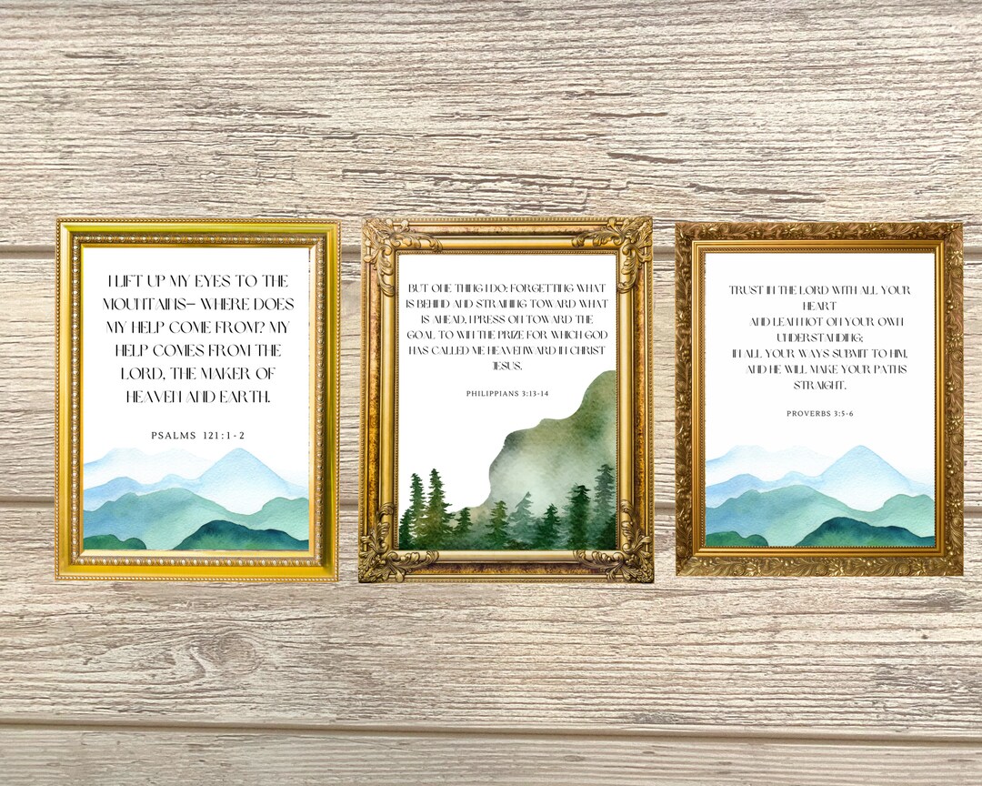 GRADUATION SCRIPTURE COLLECTION/ Set of Three 8x10 Prints/scripture ...