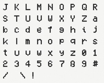 Tiny Cross Stitch Alphabets • Pixel Cross Stitch Fonts
