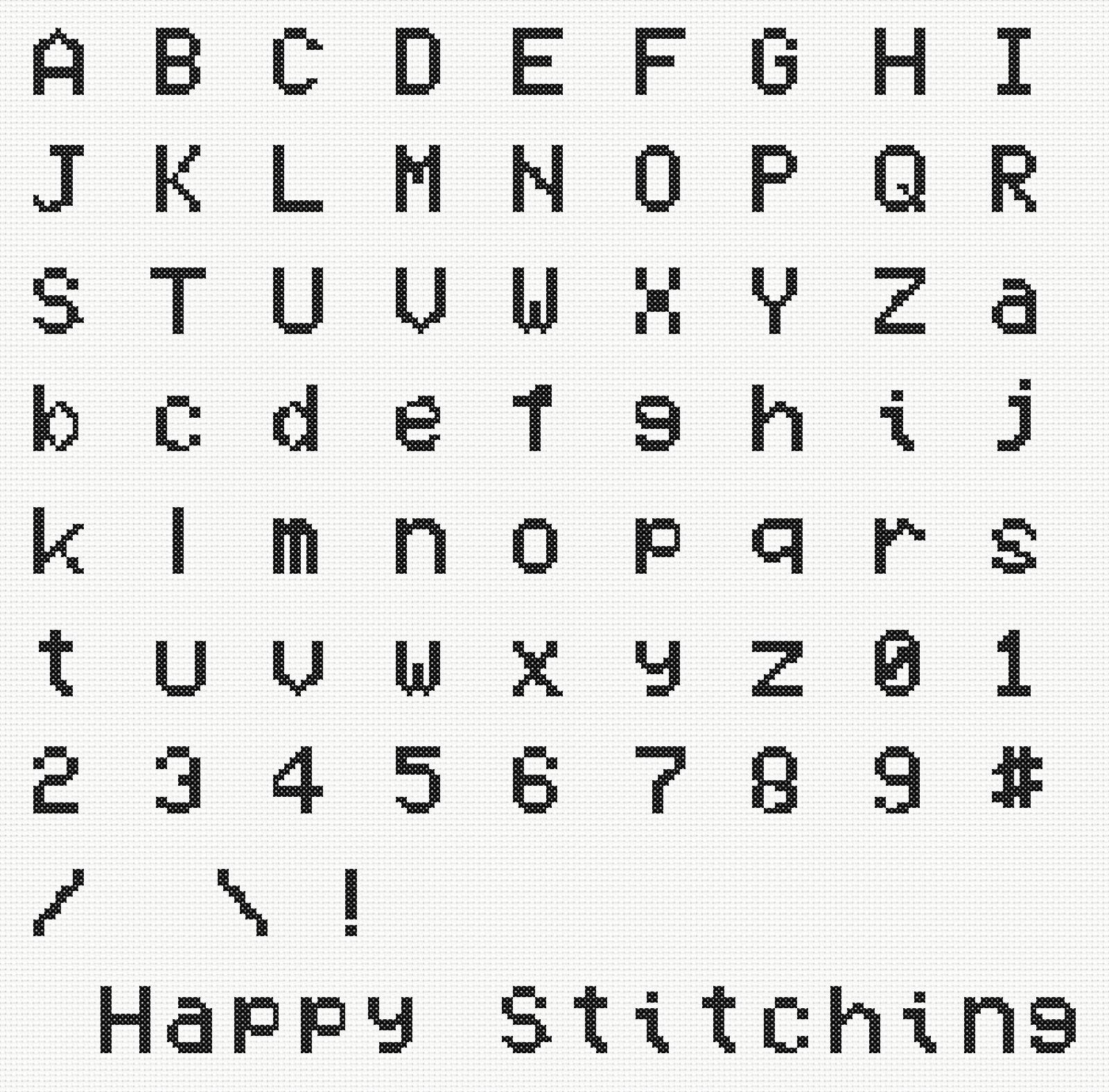 Tiny Cross Stitch Alphabets • Pixel Cross Stitch Fonts • Small
