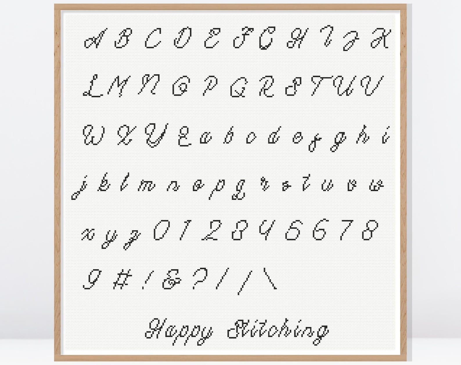 Script Cross Stitch Alphabets • Script Cross Stitch Fonts • Cross ...