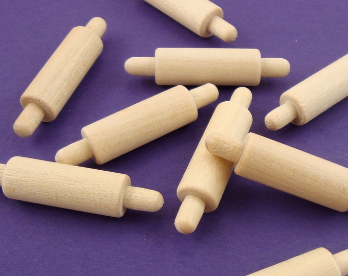 16 Miniature Rolling Pins . Solid Unfinished Wood for Doll Etsy