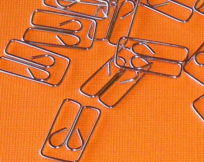 Fancy Paperclips / Bright Silver / 100 Pieces . Paper Clip Etsy