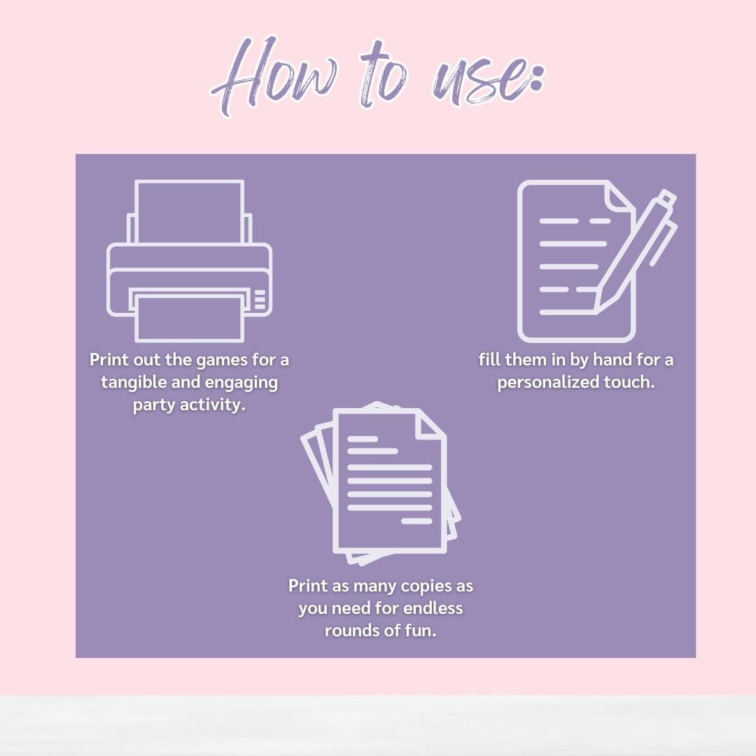 Printable Birthday Party Games Bundle Fun & Interactive Games Instant ...