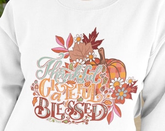Country Charm Thanksgiving PNG - Pumpkin & Flowers, Thankful Decor - Thanksgiving Pumpkin PNG - Southern Vibes, Grateful Greetings