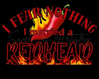 I Married a Redhead PNG: Funny Marriage Humor Design (Digital Download)