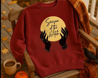 Witchy Halloween Sweatshirt: Comfort Colors Gothic Autumn Apparel