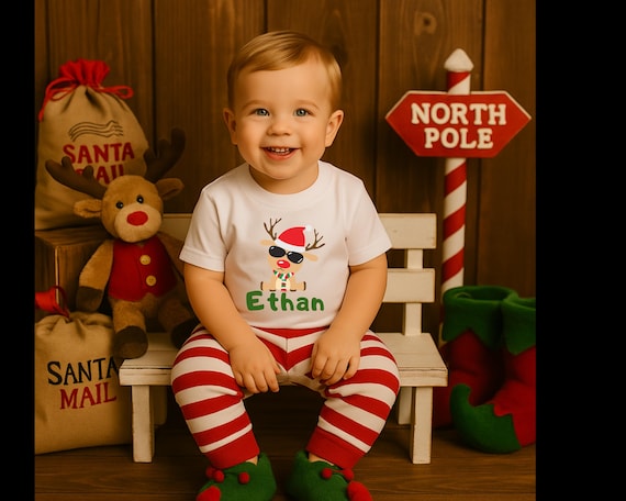 Personalized Reindeer Christmas Shirt: Custom Name Holiday Tee