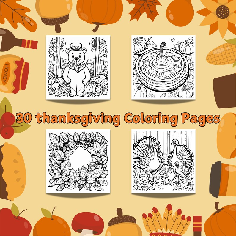 30 Printable Thanksgiving Coloring Pages for All Ages Relaxation